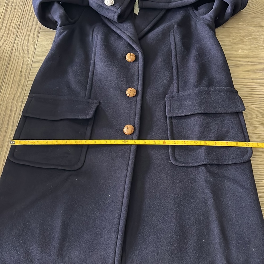 Tory Burch Wool Overcoat in Nevy Blue sz 0 995$ - Picture 15 of 16
